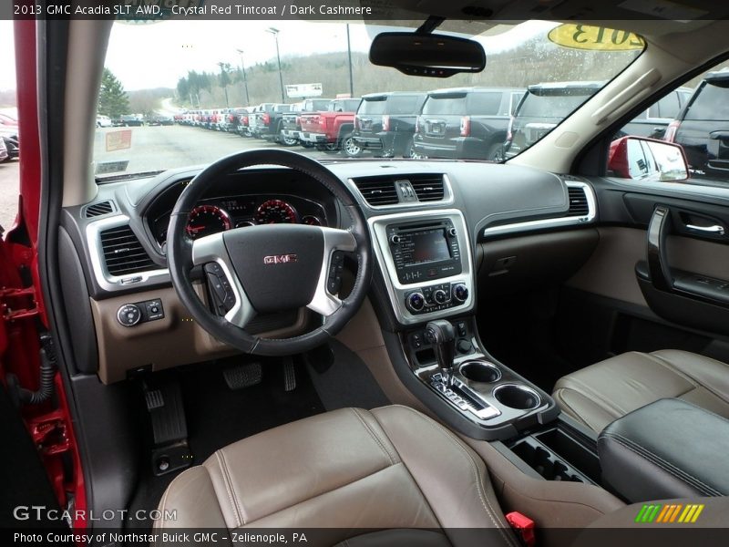 Crystal Red Tintcoat / Dark Cashmere 2013 GMC Acadia SLT AWD
