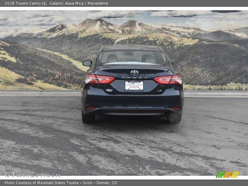 Galactic Aqua Mica / Macadamia 2018 Toyota Camry LE