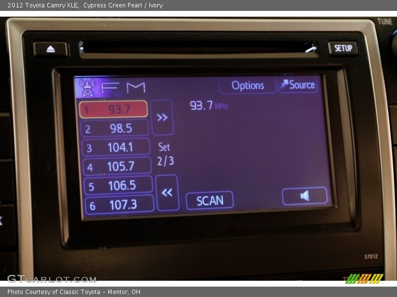 Cypress Green Pearl / Ivory 2012 Toyota Camry XLE