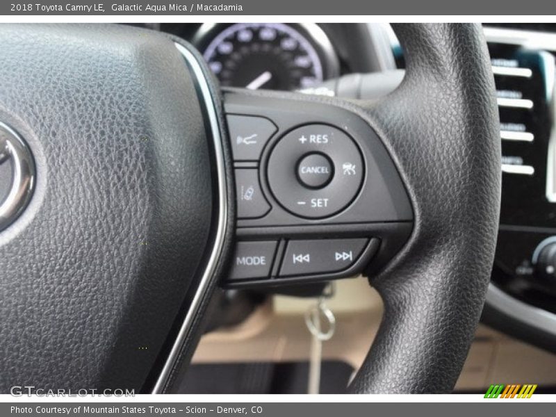 Galactic Aqua Mica / Macadamia 2018 Toyota Camry LE