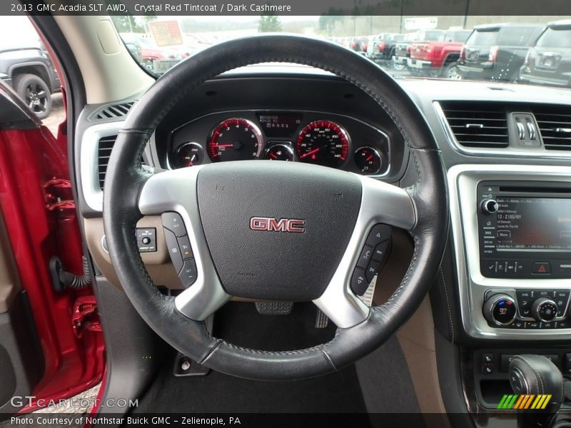 Crystal Red Tintcoat / Dark Cashmere 2013 GMC Acadia SLT AWD