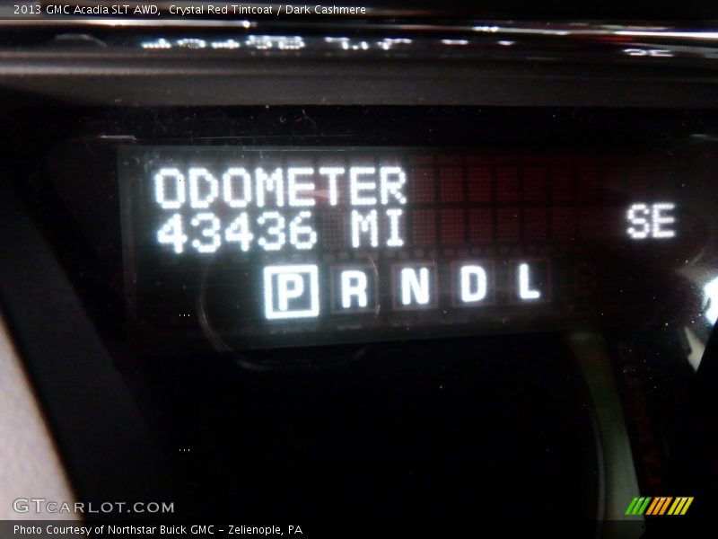 Crystal Red Tintcoat / Dark Cashmere 2013 GMC Acadia SLT AWD