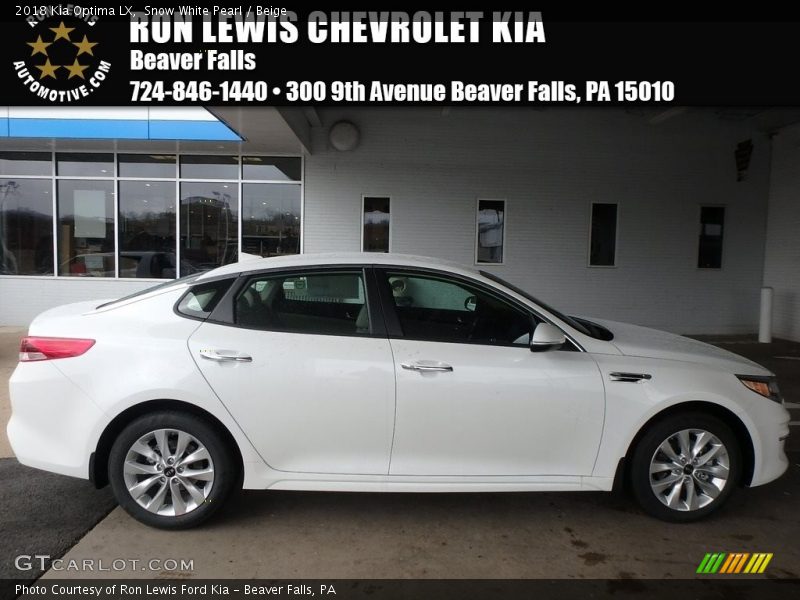 Snow White Pearl / Beige 2018 Kia Optima LX