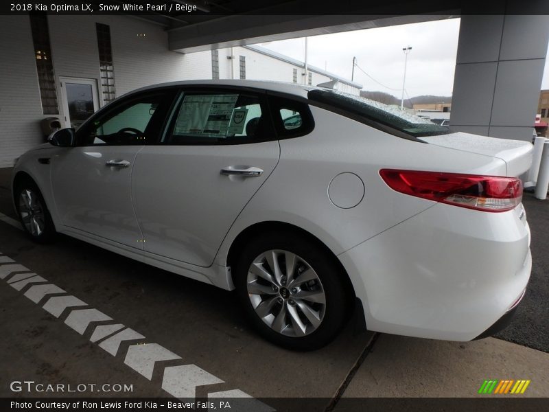 Snow White Pearl / Beige 2018 Kia Optima LX