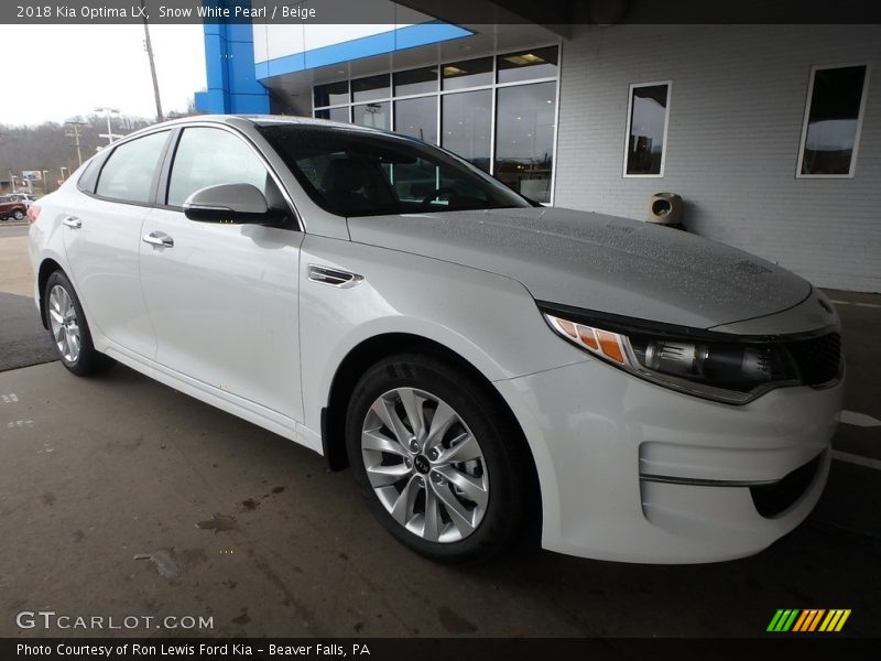 Snow White Pearl / Beige 2018 Kia Optima LX