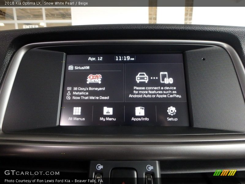 Snow White Pearl / Beige 2018 Kia Optima LX