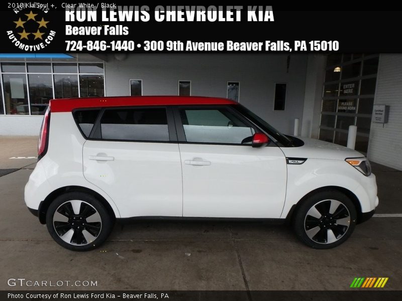 Clear White / Black 2018 Kia Soul +