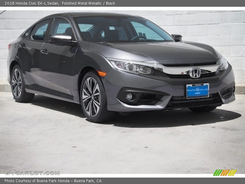 Polished Metal Metallic / Black 2018 Honda Civic EX-L Sedan