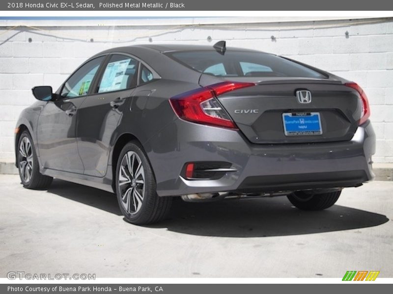 Polished Metal Metallic / Black 2018 Honda Civic EX-L Sedan