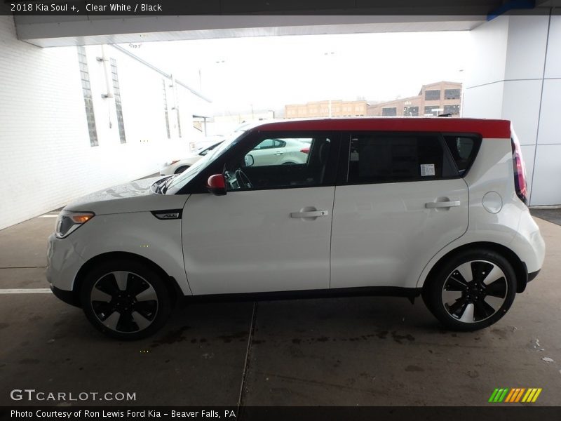 Clear White / Black 2018 Kia Soul +