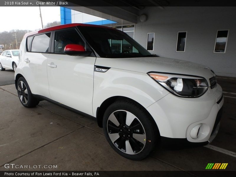 Clear White / Black 2018 Kia Soul +