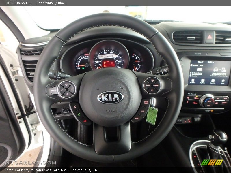 Clear White / Black 2018 Kia Soul +