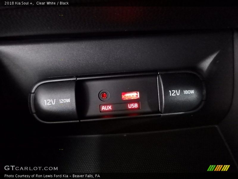Clear White / Black 2018 Kia Soul +