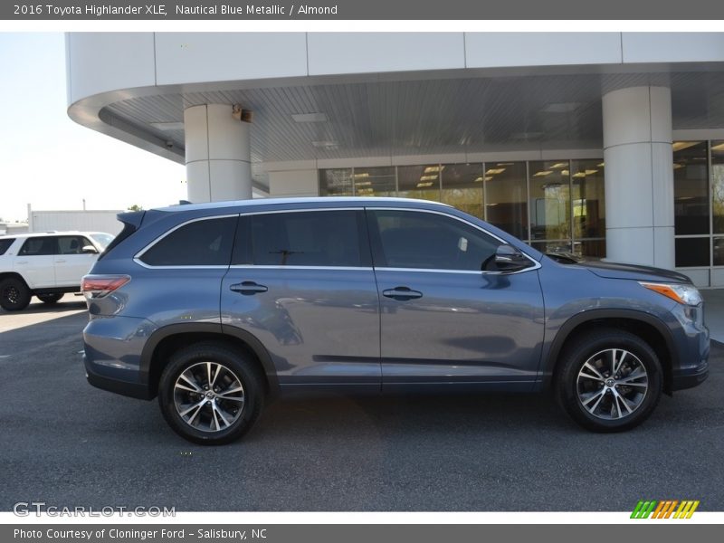 Nautical Blue Metallic / Almond 2016 Toyota Highlander XLE