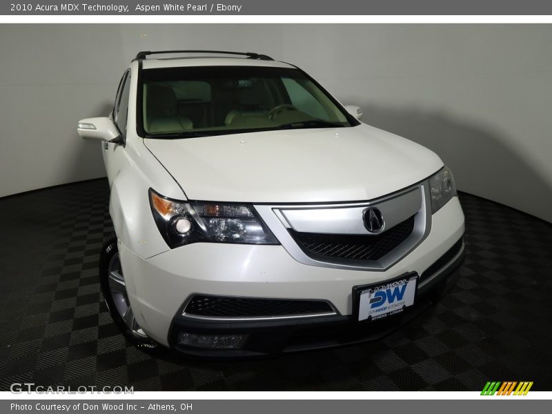 Aspen White Pearl / Ebony 2010 Acura MDX Technology