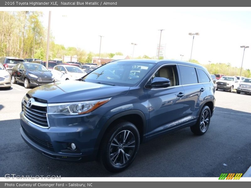 Nautical Blue Metallic / Almond 2016 Toyota Highlander XLE