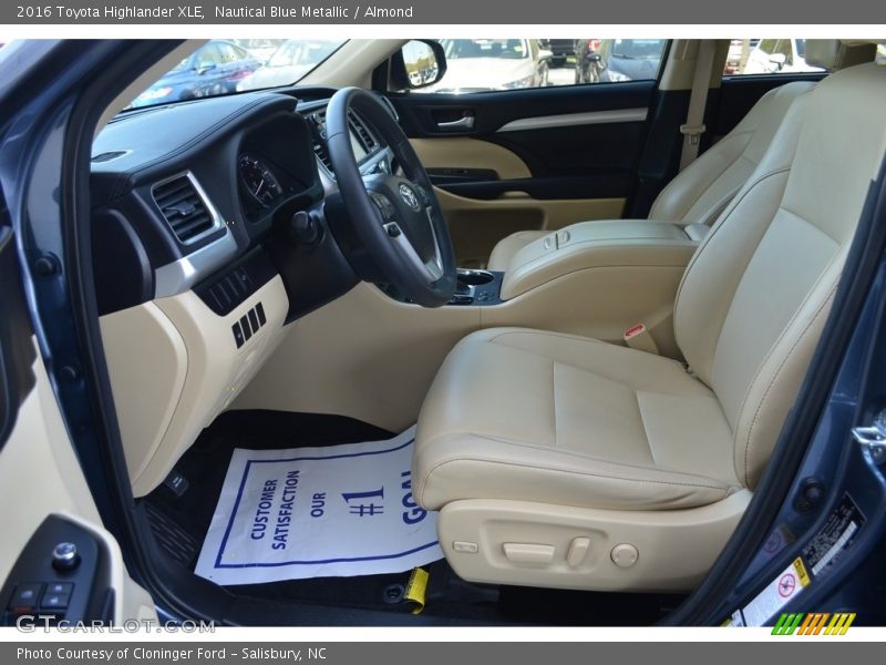 Nautical Blue Metallic / Almond 2016 Toyota Highlander XLE