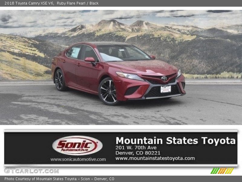 Ruby Flare Pearl / Black 2018 Toyota Camry XSE V6