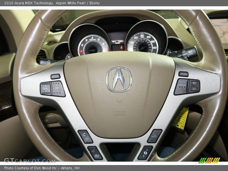 Aspen White Pearl / Ebony 2010 Acura MDX Technology