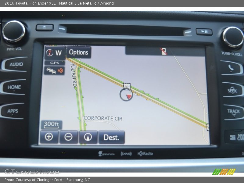 Nautical Blue Metallic / Almond 2016 Toyota Highlander XLE