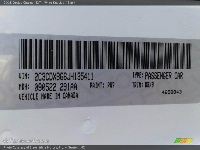 White Knuckle / Black 2018 Dodge Charger SXT