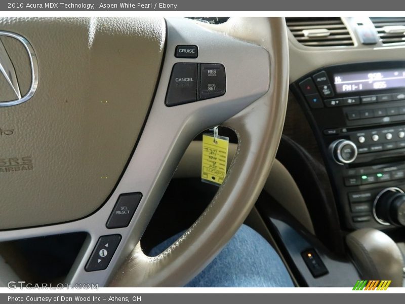 Aspen White Pearl / Ebony 2010 Acura MDX Technology