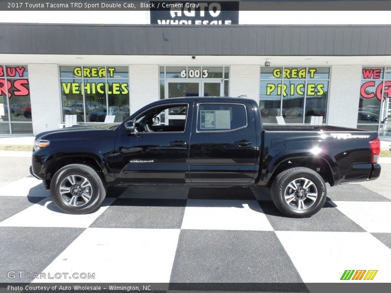 Black / Cement Gray 2017 Toyota Tacoma TRD Sport Double Cab