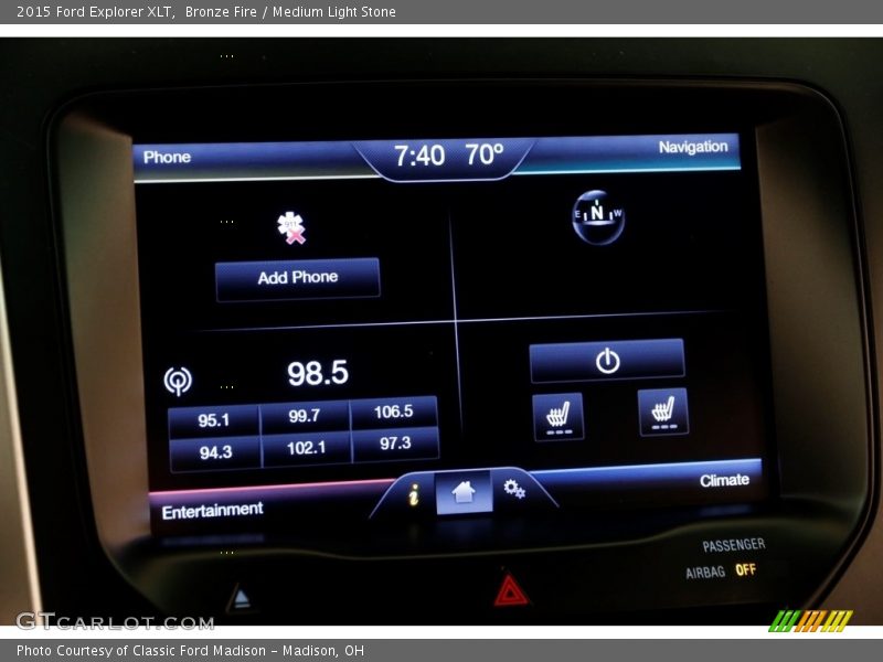 Bronze Fire / Medium Light Stone 2015 Ford Explorer XLT