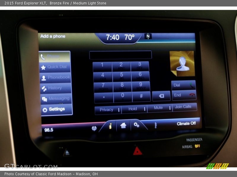 Bronze Fire / Medium Light Stone 2015 Ford Explorer XLT