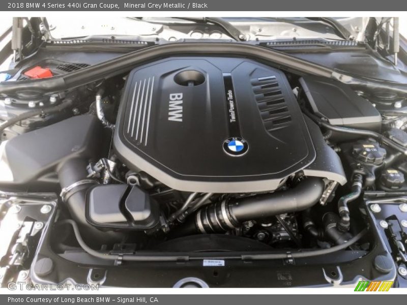 Mineral Grey Metallic / Black 2018 BMW 4 Series 440i Gran Coupe