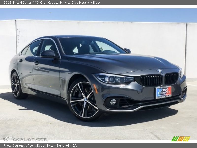 Mineral Grey Metallic / Black 2018 BMW 4 Series 440i Gran Coupe