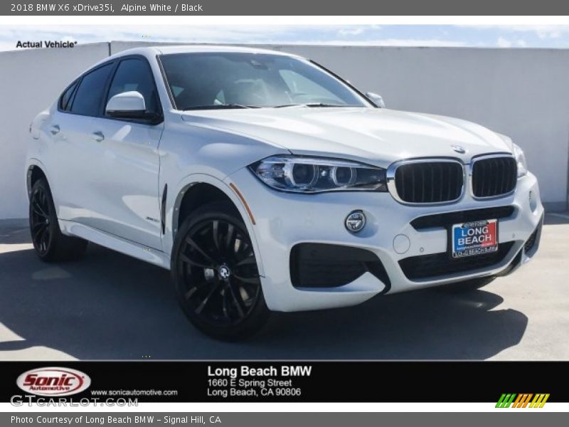 Alpine White / Black 2018 BMW X6 xDrive35i