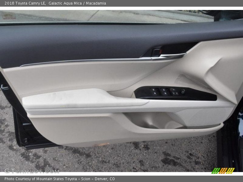 Galactic Aqua Mica / Macadamia 2018 Toyota Camry LE