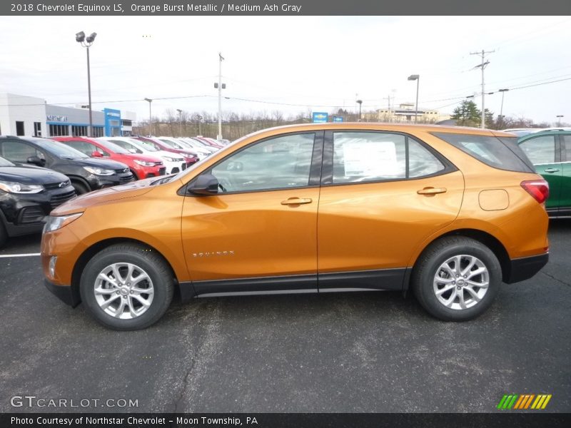 Orange Burst Metallic / Medium Ash Gray 2018 Chevrolet Equinox LS