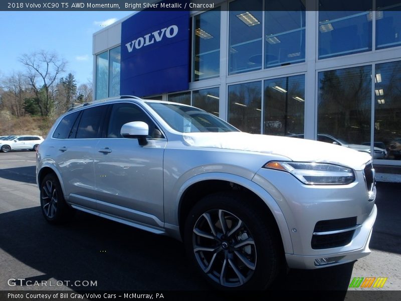 Bright Silver Metallic / Charcoal 2018 Volvo XC90 T5 AWD Momentum