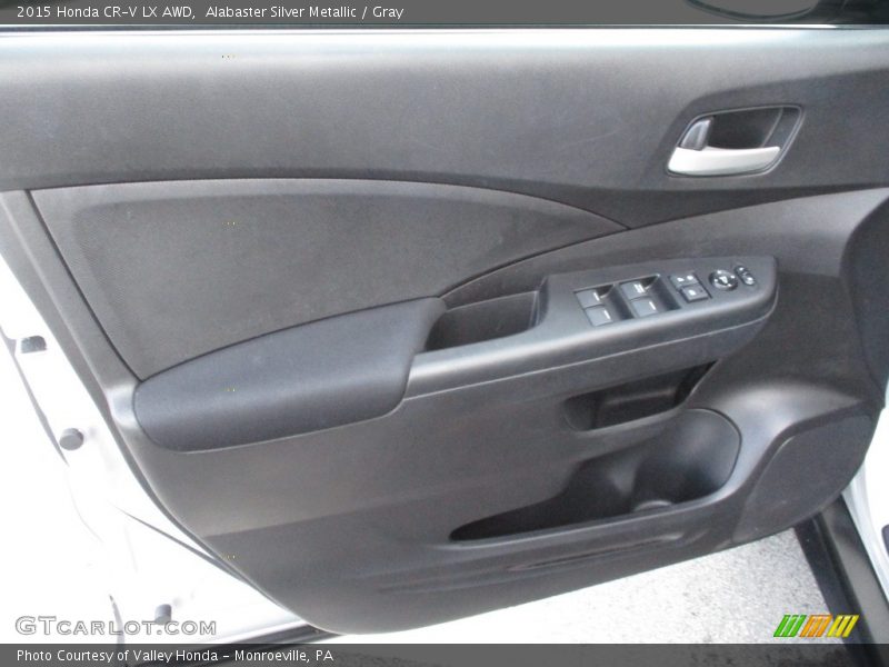 Alabaster Silver Metallic / Gray 2015 Honda CR-V LX AWD