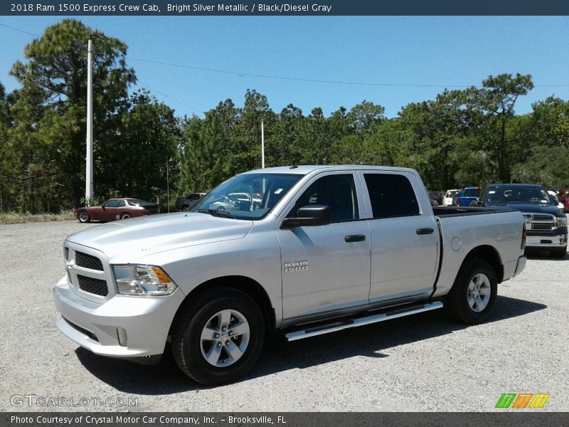 Bright Silver Metallic / Black/Diesel Gray 2018 Ram 1500 Express Crew Cab