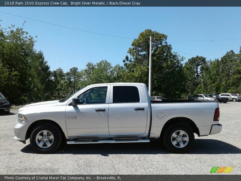 Bright Silver Metallic / Black/Diesel Gray 2018 Ram 1500 Express Crew Cab