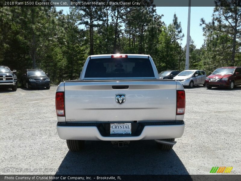 Bright Silver Metallic / Black/Diesel Gray 2018 Ram 1500 Express Crew Cab