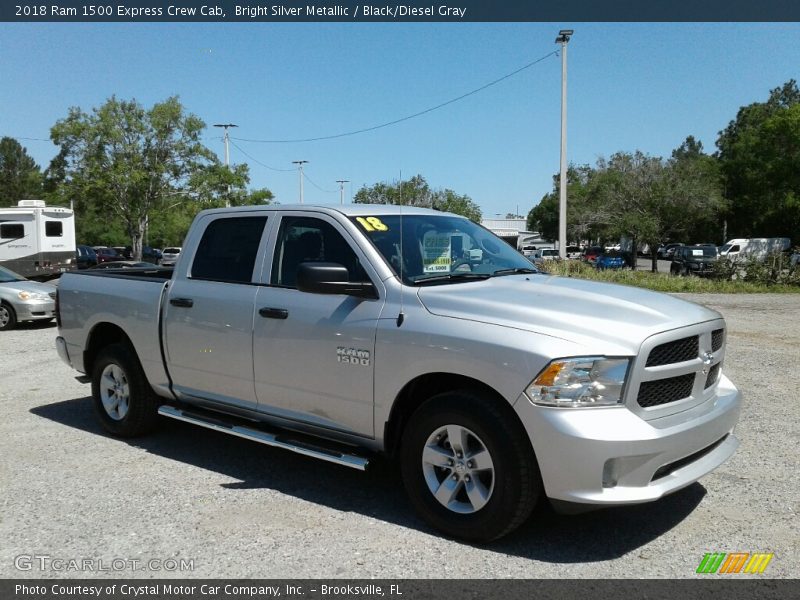 Bright Silver Metallic / Black/Diesel Gray 2018 Ram 1500 Express Crew Cab