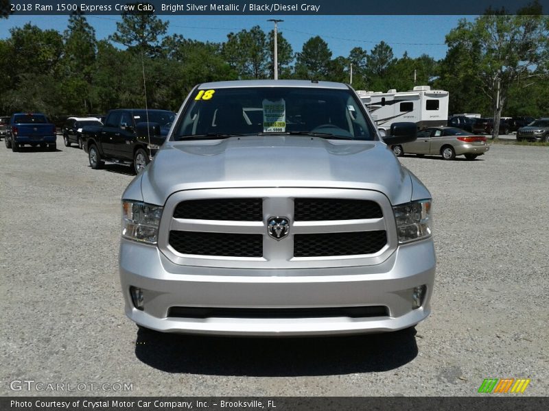 Bright Silver Metallic / Black/Diesel Gray 2018 Ram 1500 Express Crew Cab