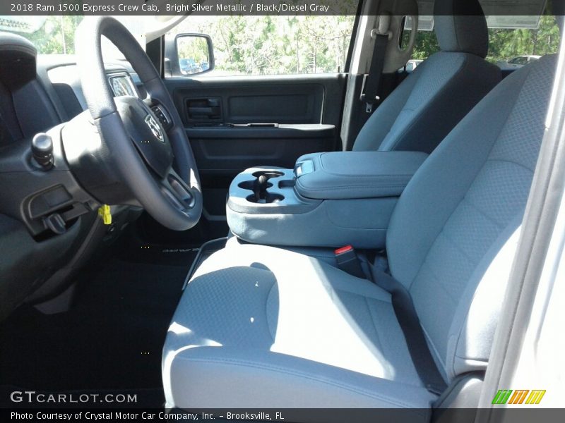 Bright Silver Metallic / Black/Diesel Gray 2018 Ram 1500 Express Crew Cab