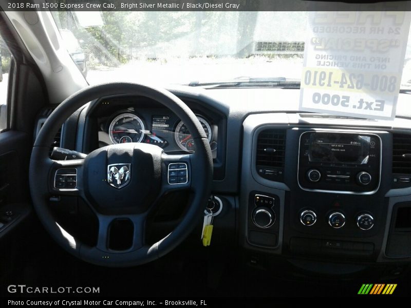 Bright Silver Metallic / Black/Diesel Gray 2018 Ram 1500 Express Crew Cab