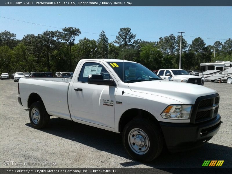 Bright White / Black/Diesel Gray 2018 Ram 2500 Tradesman Regular Cab