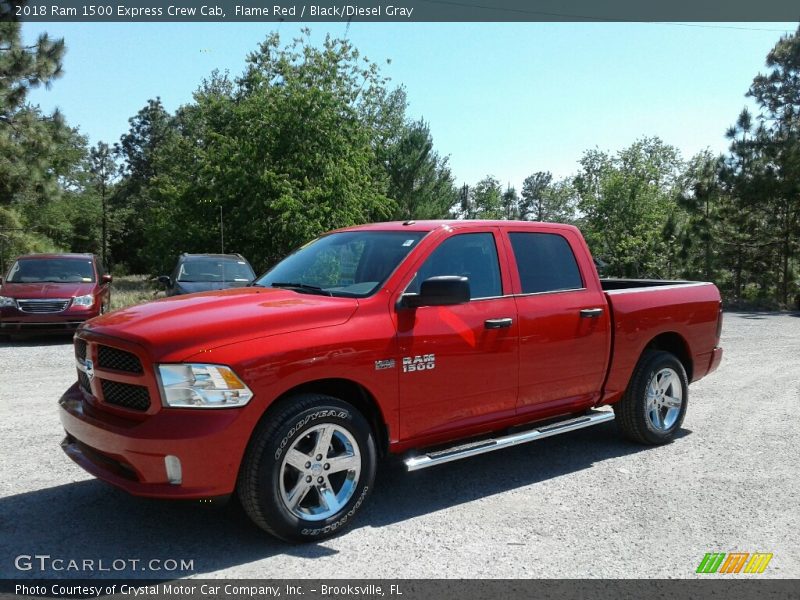 Flame Red / Black/Diesel Gray 2018 Ram 1500 Express Crew Cab