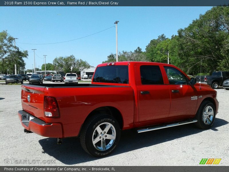 Flame Red / Black/Diesel Gray 2018 Ram 1500 Express Crew Cab