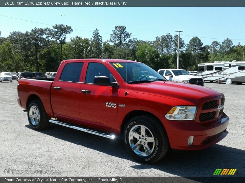 Flame Red / Black/Diesel Gray 2018 Ram 1500 Express Crew Cab