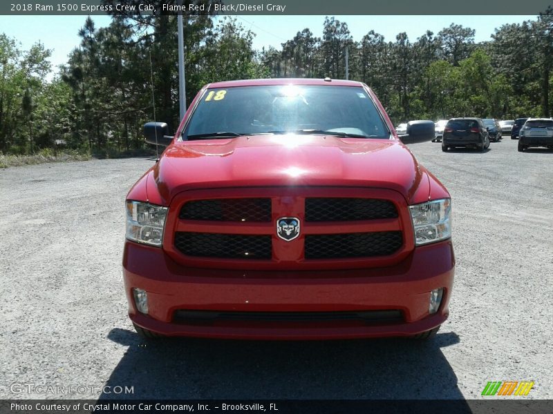 Flame Red / Black/Diesel Gray 2018 Ram 1500 Express Crew Cab