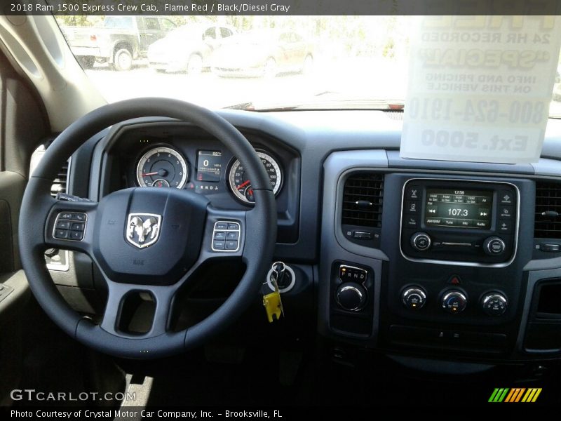 Flame Red / Black/Diesel Gray 2018 Ram 1500 Express Crew Cab