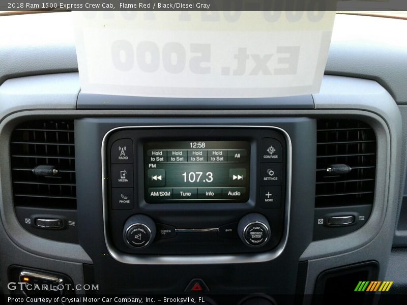 Flame Red / Black/Diesel Gray 2018 Ram 1500 Express Crew Cab